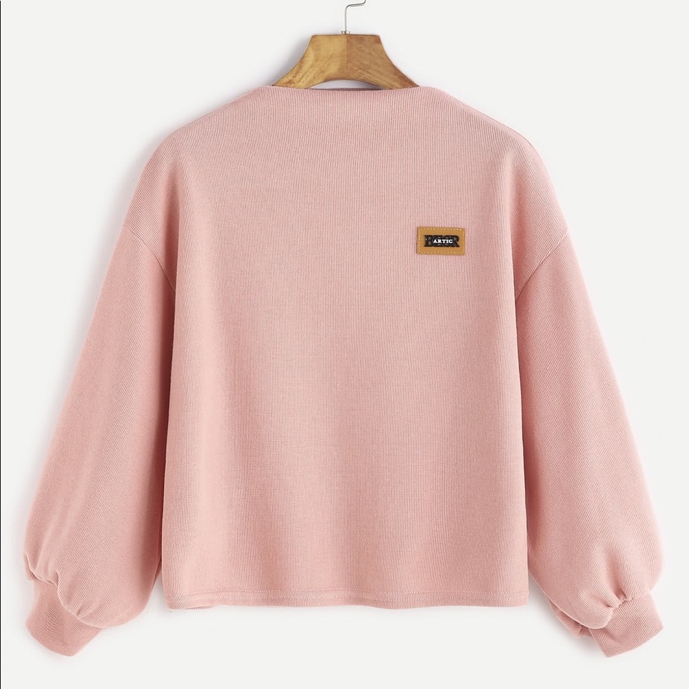 Lantern sleeve sweatshirt Pink